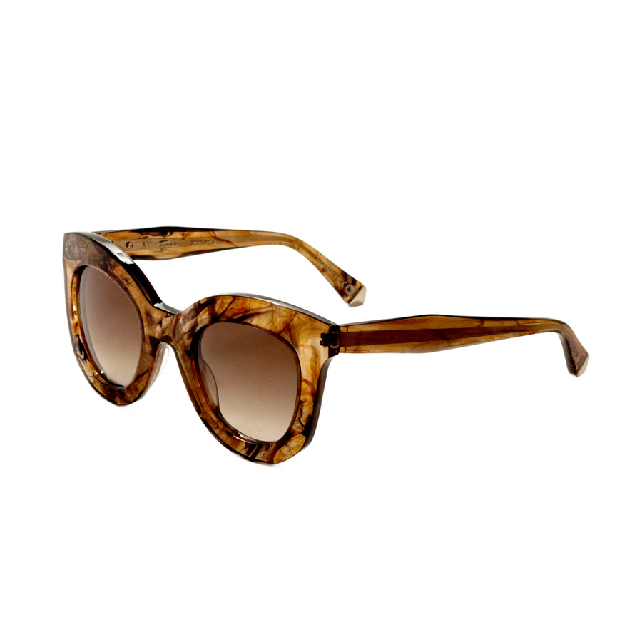 Preloved - Kate Young Rosalba Womens 47mm Brown Sunglasses K533-Brn-47 One Color