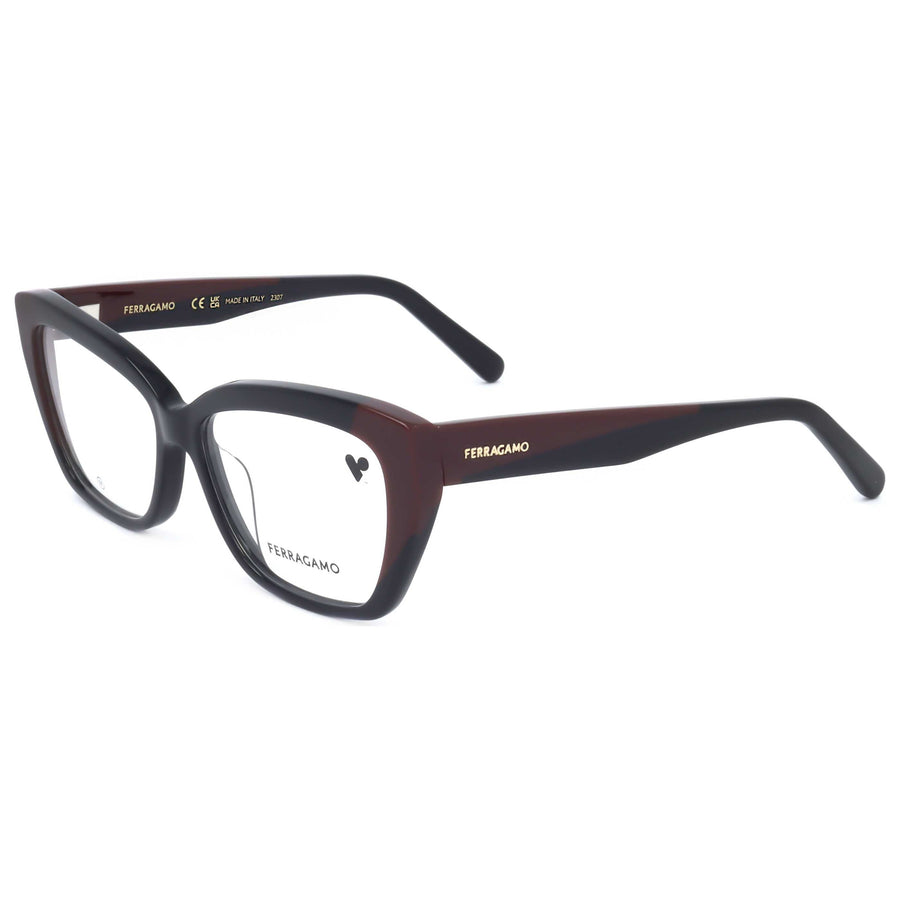 Preloved - Ferragamo Woman 53mm Black Burgundy Eyeglasses Sf2938n-051-53 One Color
