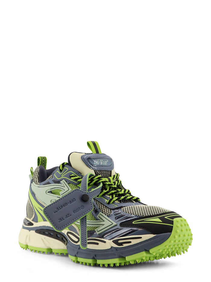 Off White Sneakers Cream - Olive Green Poliestere