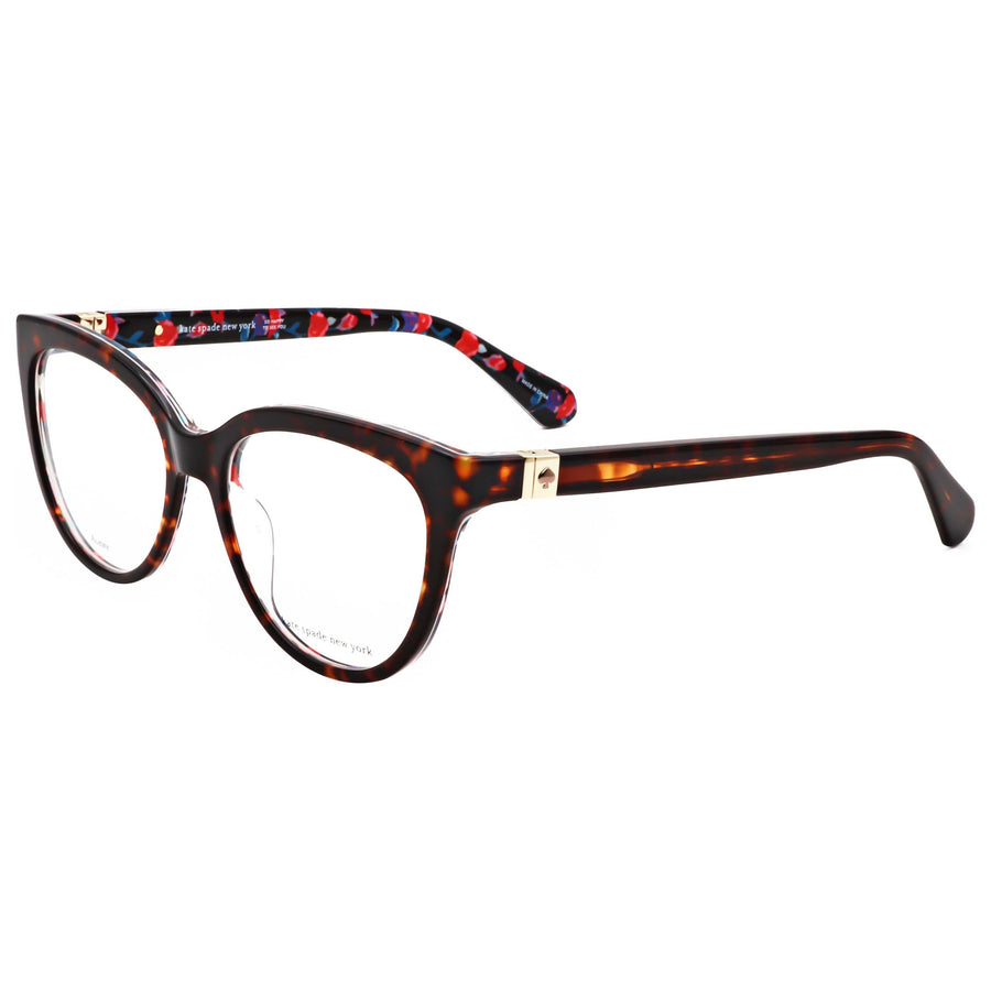 Preloved - Kate Spade Womens 52mm Brown Striped Black Red Eyeglasses Cherette-Vh8-52 One Color