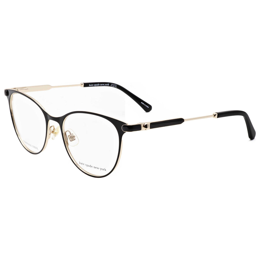 Preloved - Kate Spade Womens 50mm Gold Black Eyeglasses Lida-G-Rhl-50 One Color