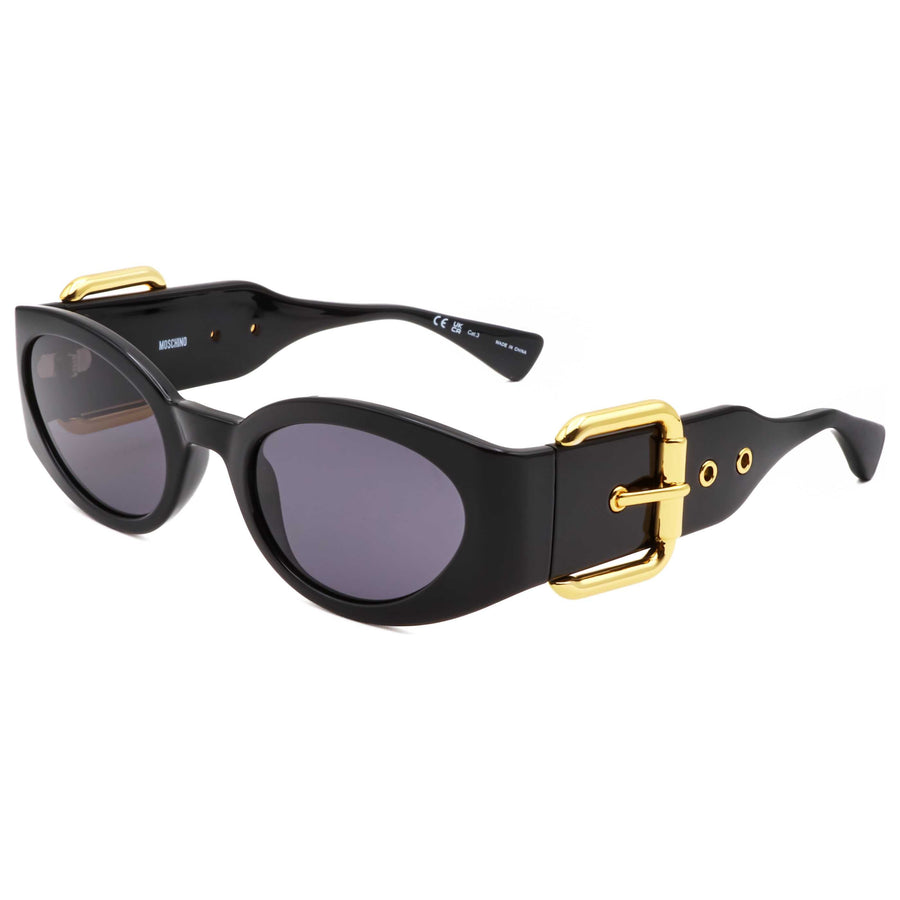 Preloved - Moschino Womens 53mm Black Gold Sunglasses Mos154-S-2m2-53 One Color