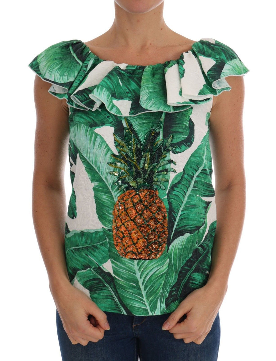 Dolce & Gabbana 86% Cotton blouse in green