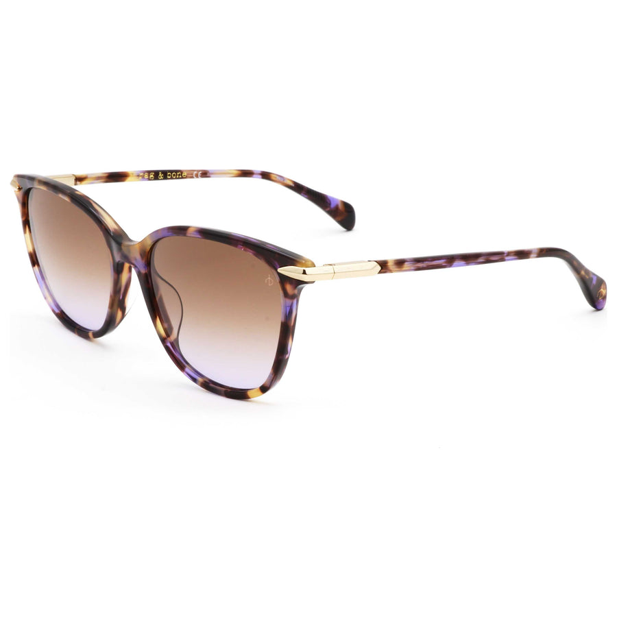 Preloved - Rag & Bone Womens 55 Mm Violet Havana Sunglasses Rnb1035-S-Dex-55 One Color