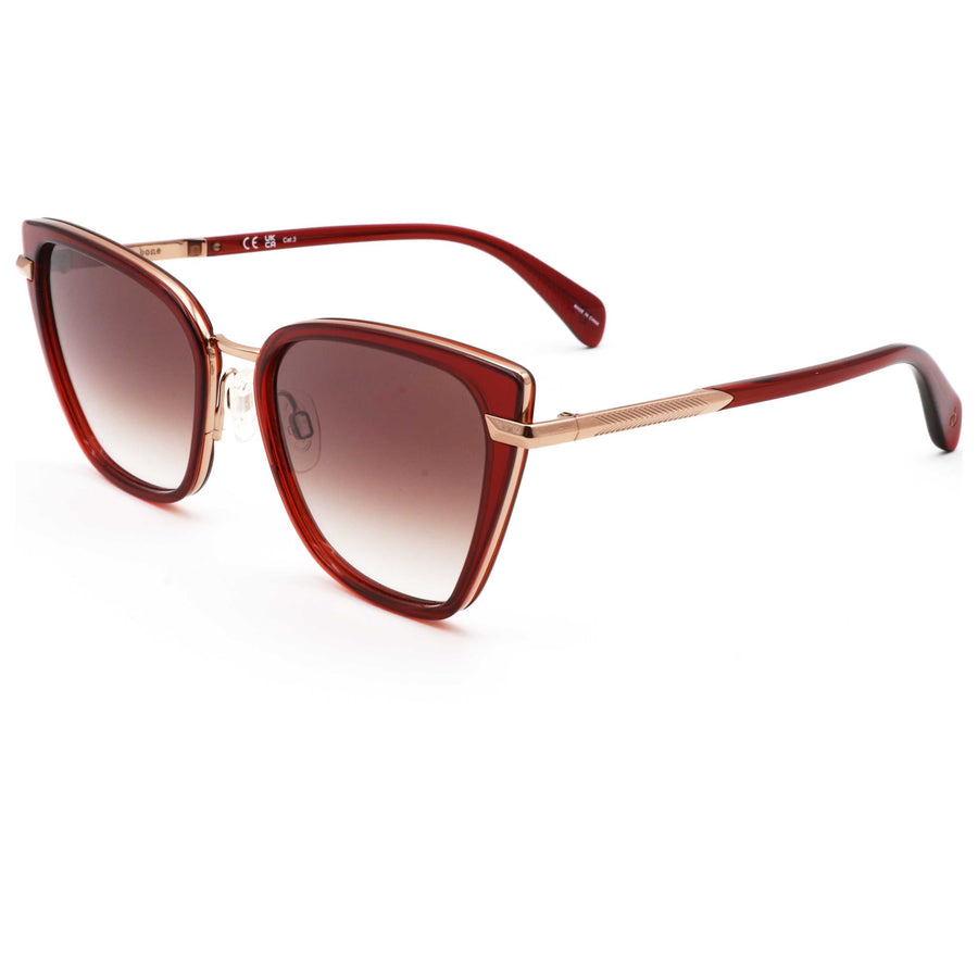 Preloved - Rag & Bone Womens 56 Mm Burgundy Sunglasses Rnb1057-G-S-Lhf-56 One Color