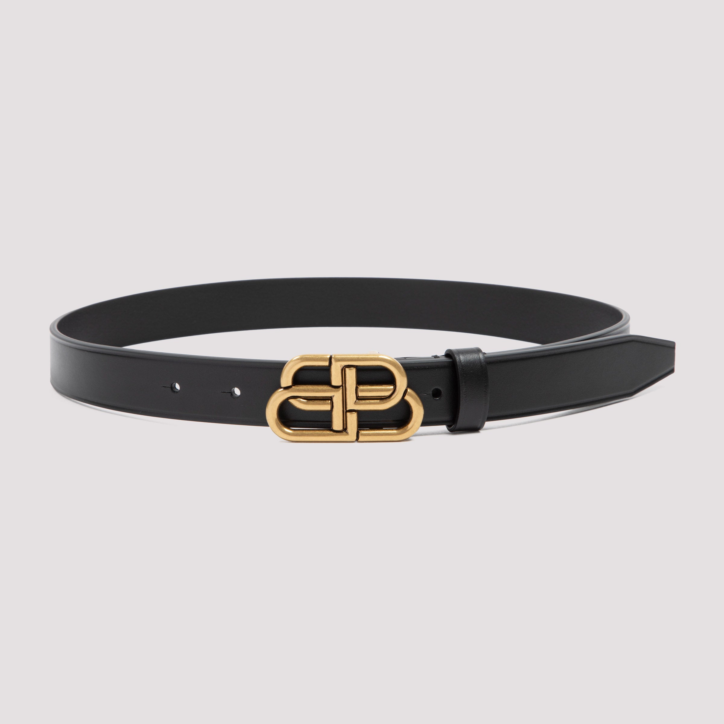 Bb Thin Belt Black Calf Leather