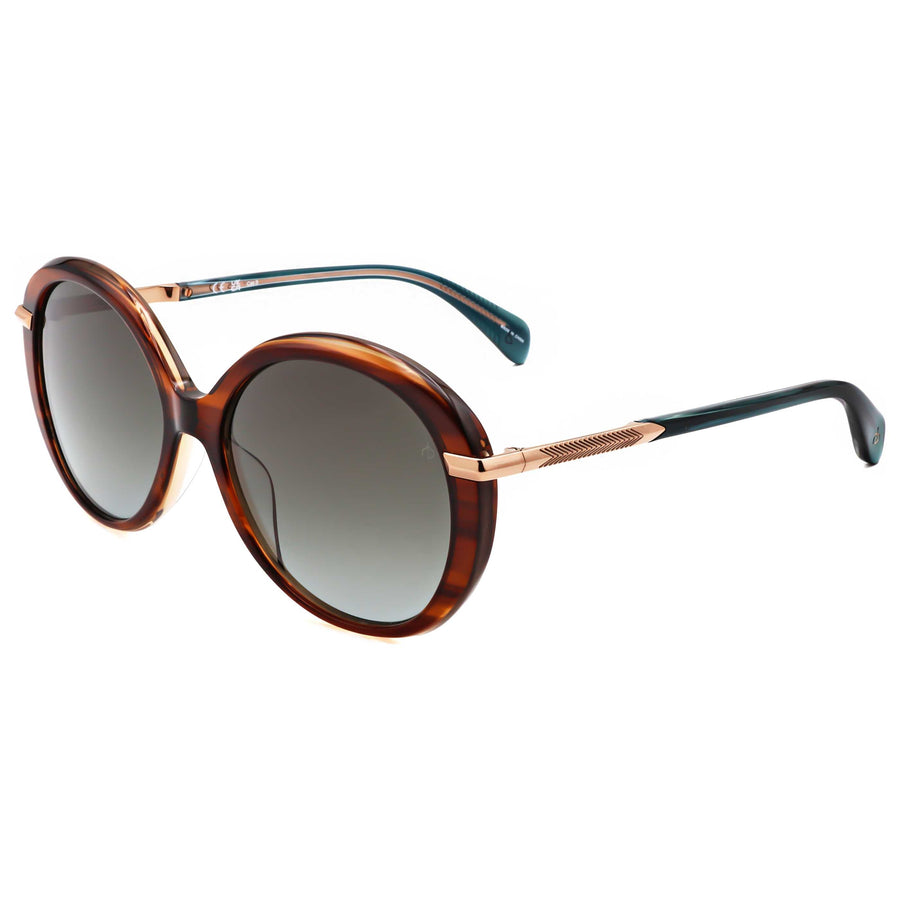Preloved - Rag & Bone Womens 56 Mm Brown Horn Sunglasses Rnb1075-S-Ex4-56 One Color
