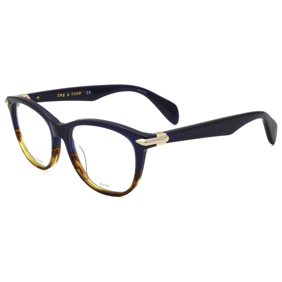 Preloved - Rag & Bone Womens 51 Mm Havana Blue Eyeglasses Rnb3014-Ipr-51 One Color
