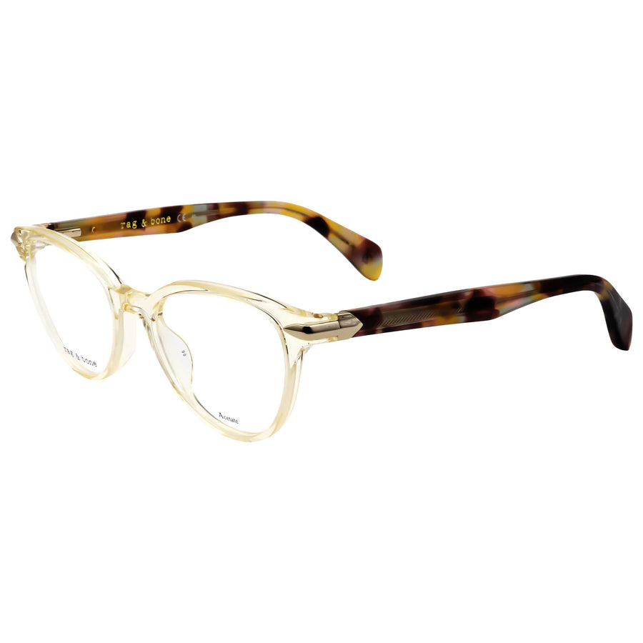 Preloved - Rag & Bone Womens 49 Mm Beige Havana Eyeglasses Rnb3040-Xnz-49 One Color
