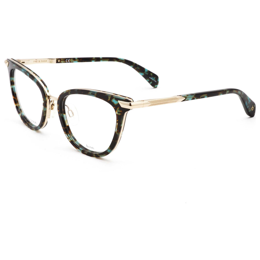 Preloved - Rag & Bone Womens 51 Mm Green Havana Eyeglasses Rnb3051-G-Xgw-51 One Color