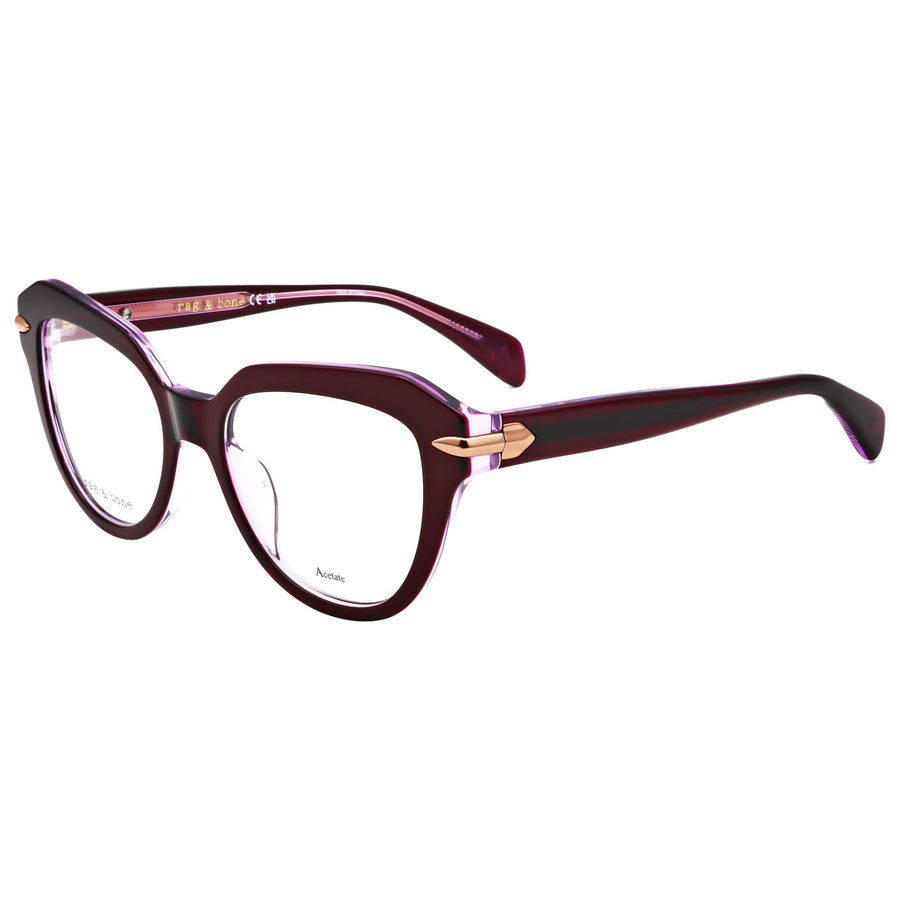 Preloved - Rag & Bone Womens 50 Mm Burgundy Eyeglasses Rnb3073-Lhf-50 One Color