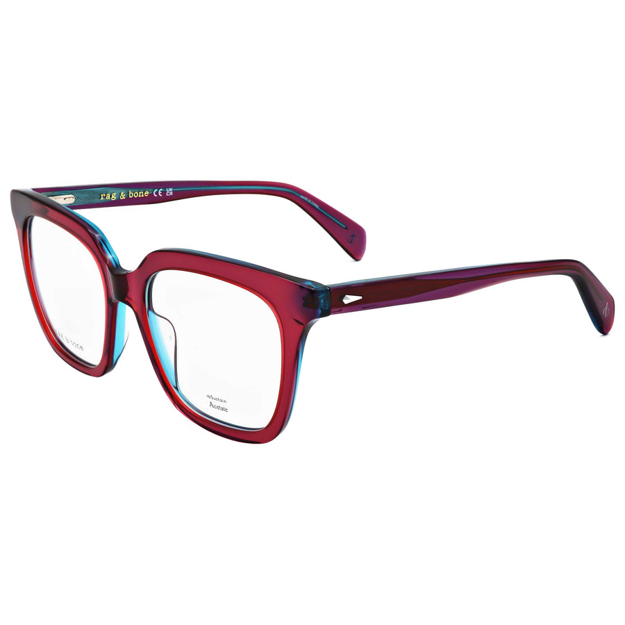 Preloved - Rag & Bone Womens 54 Mm Blue Red Eyeglasses Rnb3076-G-8ru-54 One Color