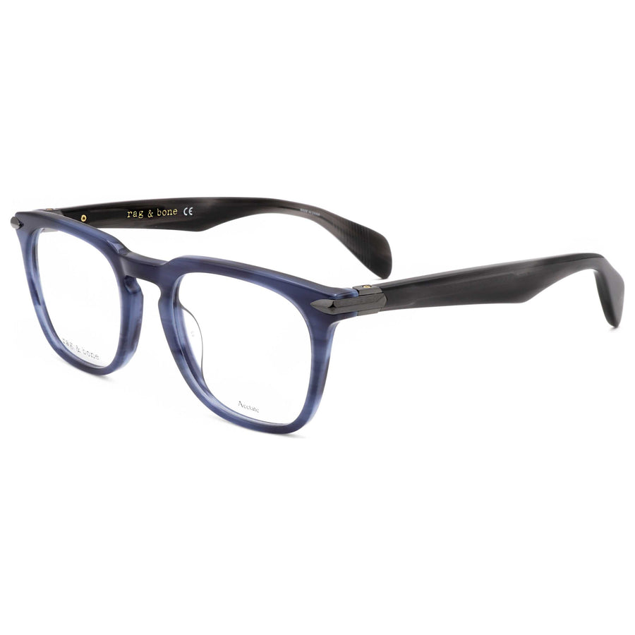Preloved - Rag & Bone Mens 49 Mm Blue Havana Eyeglasses Rnb7008-Jbw-49 One Color