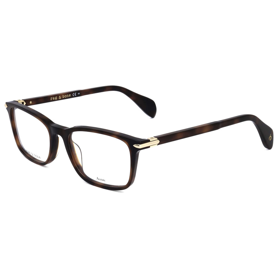 Preloved - Rag & Bone Mens 53 Mm Dark Havana Eyeglasses Rnb7016-086-53 One Color