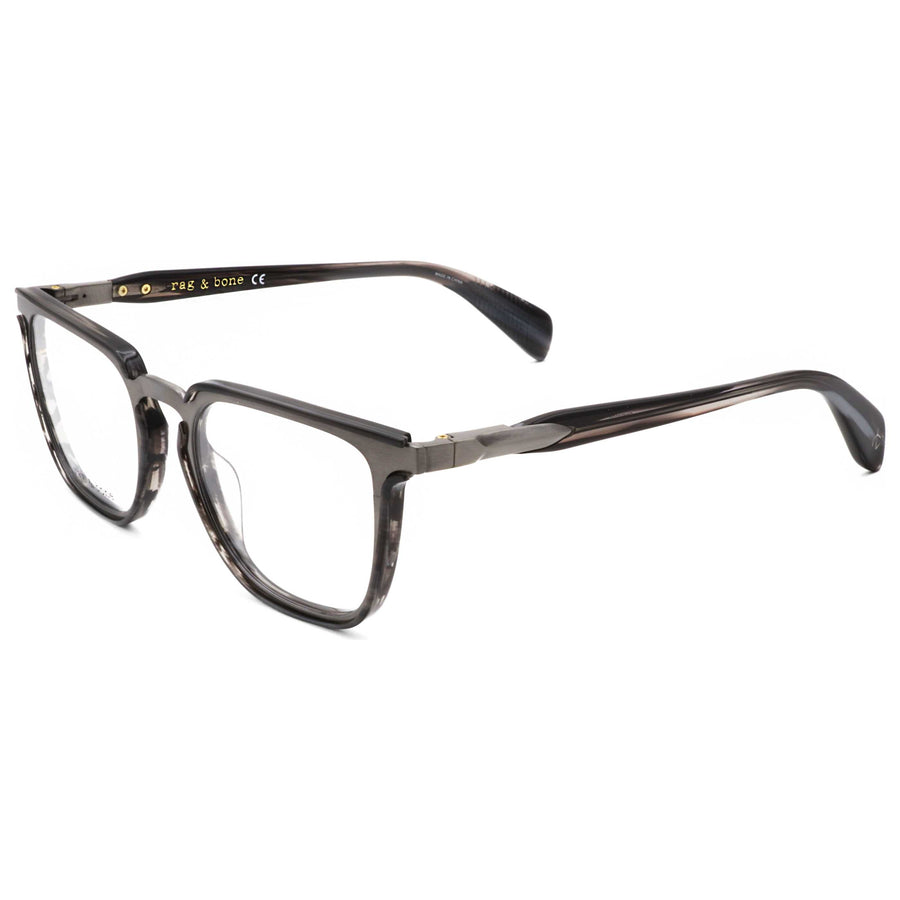 Preloved - Rag & Bone Mens 51mm Grey Horn Eyeglasses Rnb7039-2w8-51 One Color