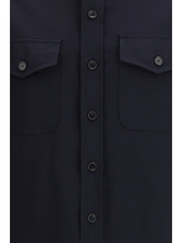 Overshirt Technical Fabric Navy Other Materials Shirt
