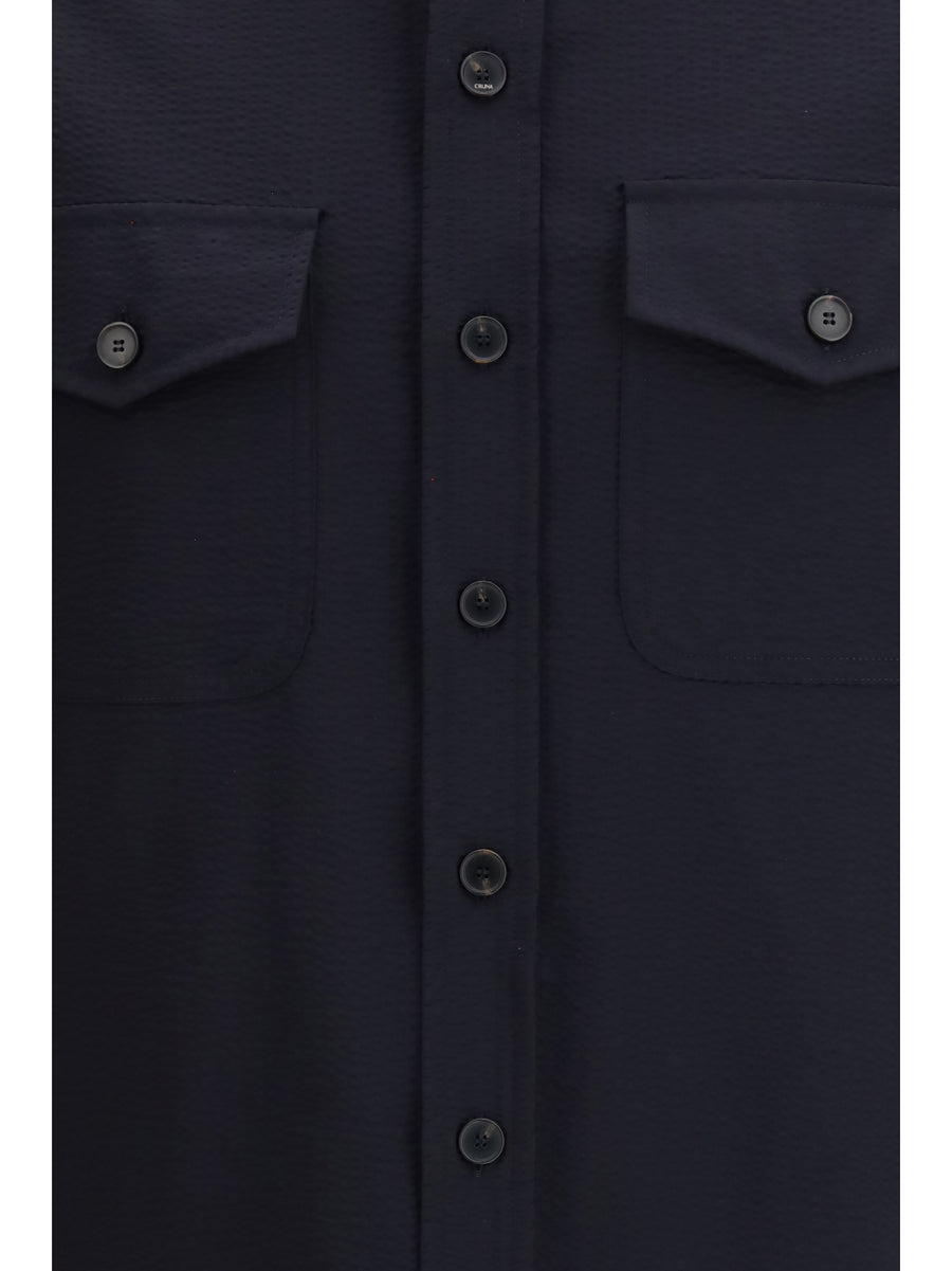Overshirt Technical Fabric Navy Other Materials Shirt