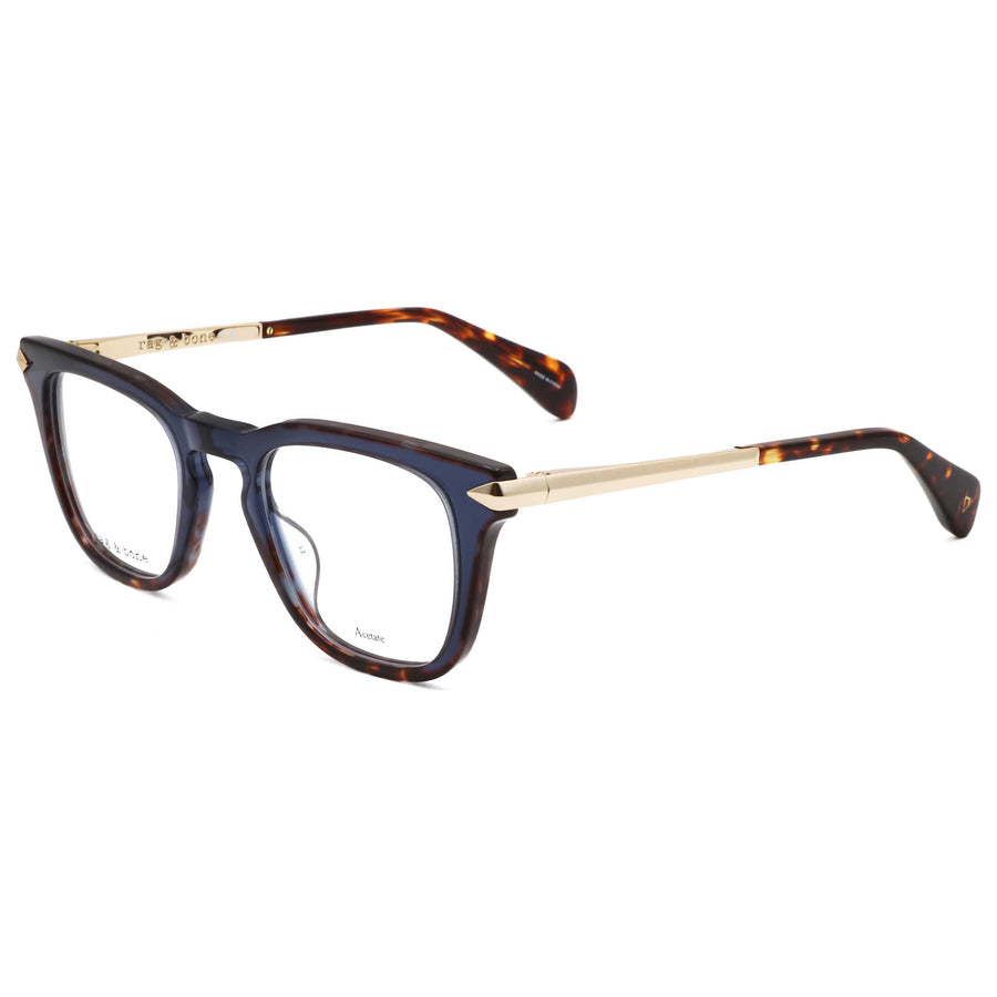 Preloved - Rag & Bone Mens 48 Mm Blue Havana Eyeglasses Rnb7048-Jbw-48 One Color