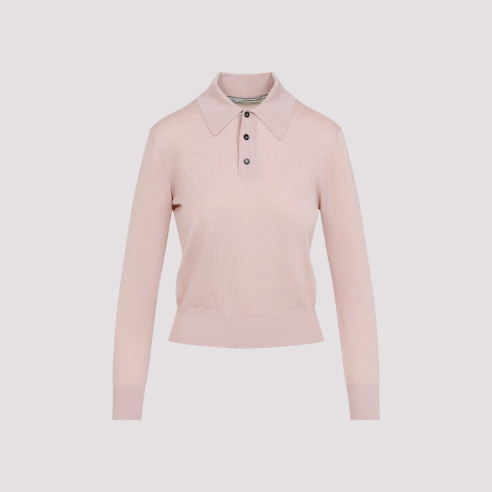 Long Sleeve Polo Top Cashmere
