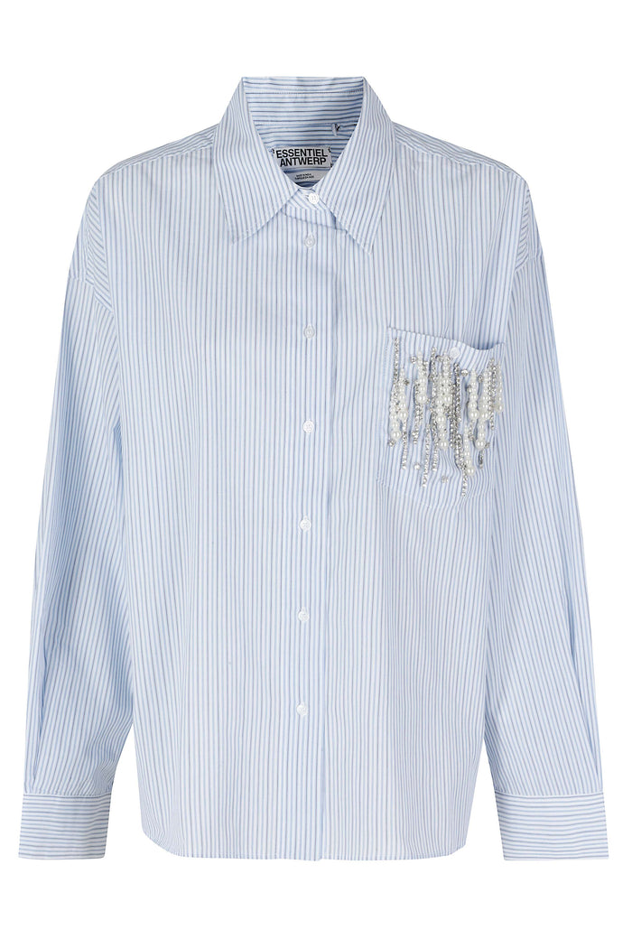 Jommeke Embellished Shirt Blue Camicia