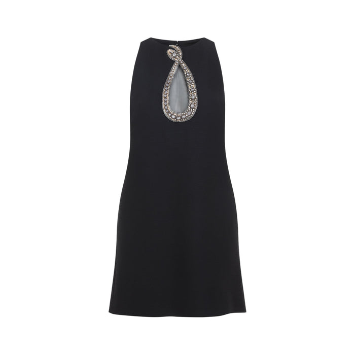 Wool Mini Dress Black