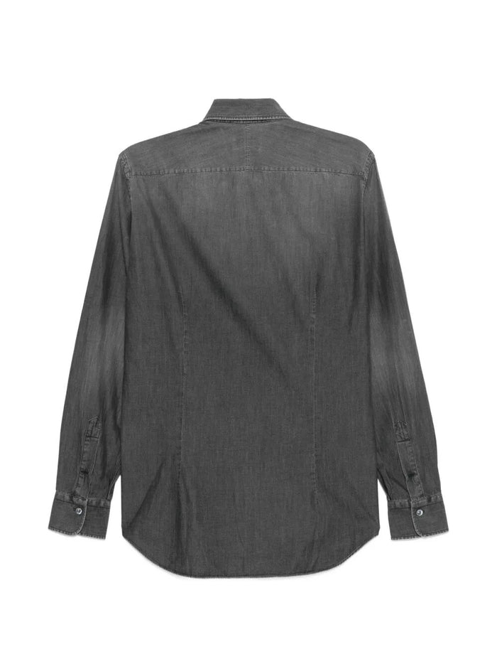 Denim Shirt Grey Cotton