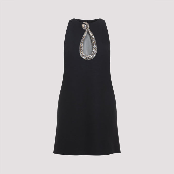 Wool Mini Dress Black