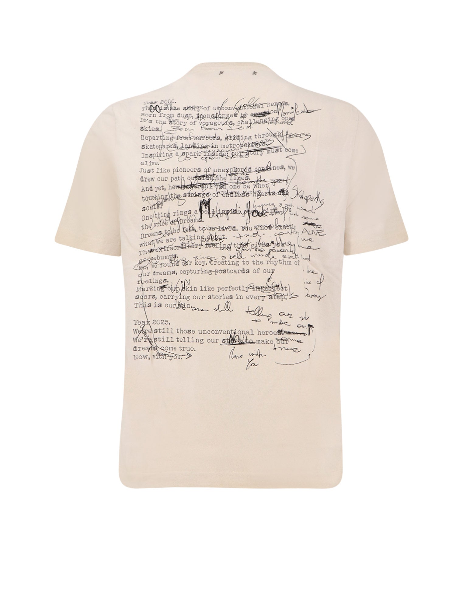 Golden Goose T-Shirts And Polos Artic Wolf Cotone