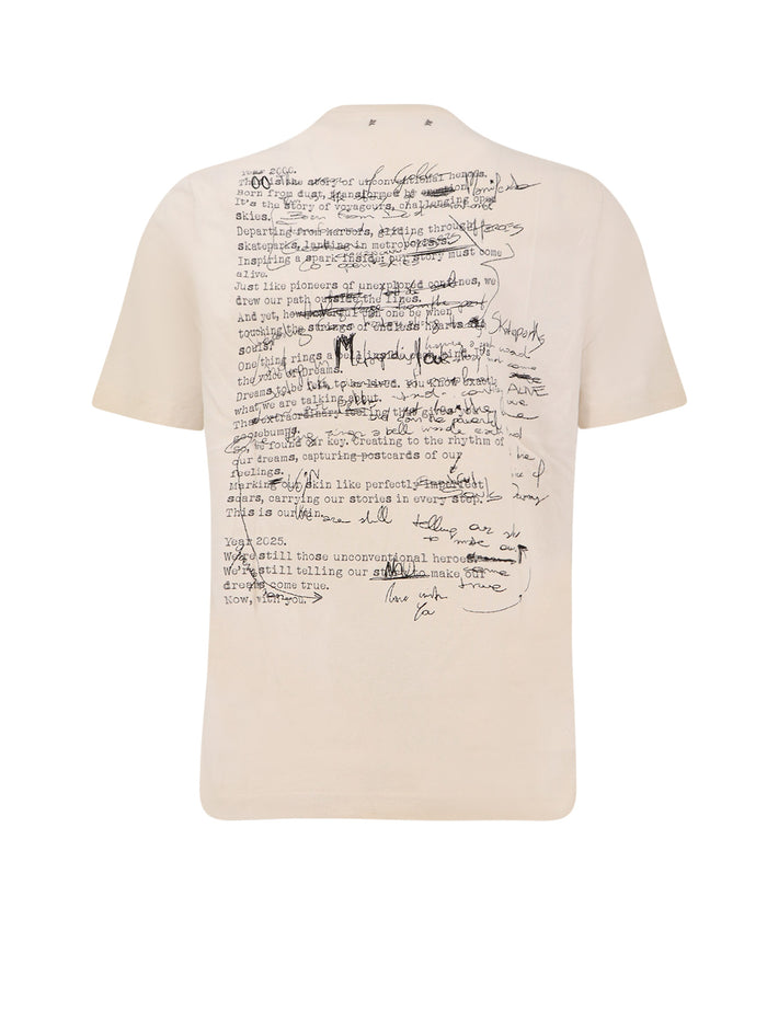 Golden Goose T-Shirts And Polos Artic Wolf Cotone