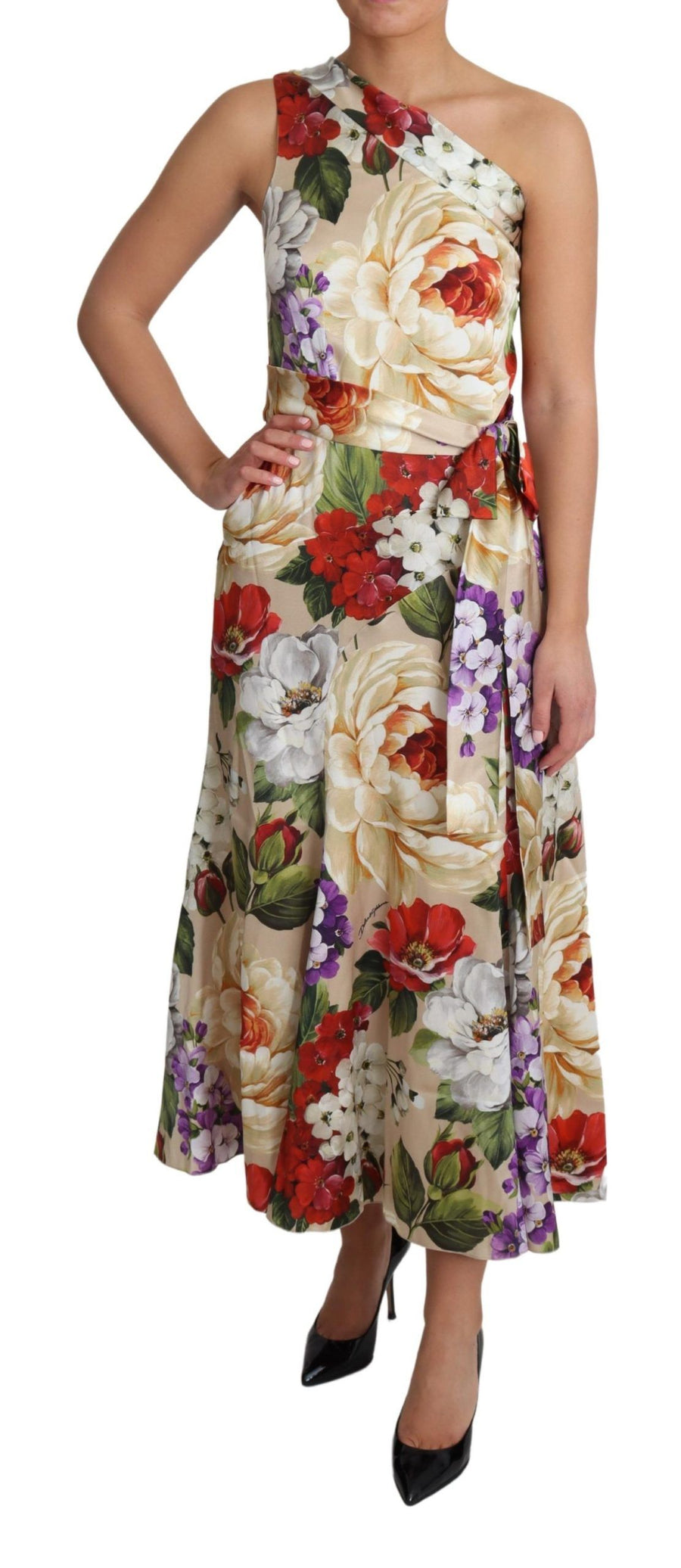 Dolce & Gabbana 92% Silk 8% Elastane dress in multicolor