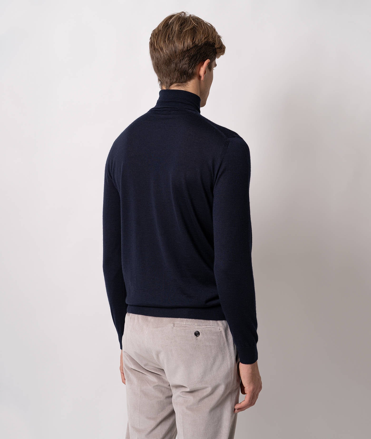 Turtleneck Cashmire And Silk Sweater Salisburgo Black High Turtle Neck
