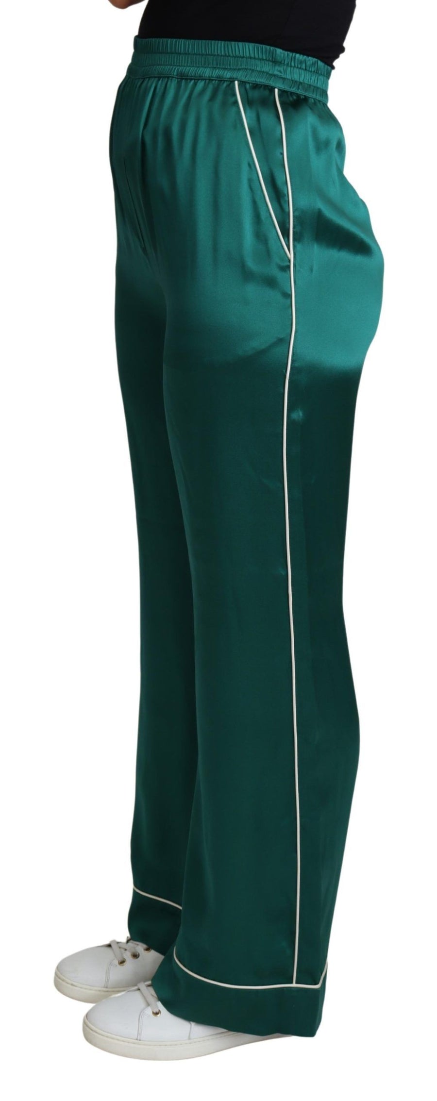 Dolce & Gabbana 100% Silk pajama pant in green