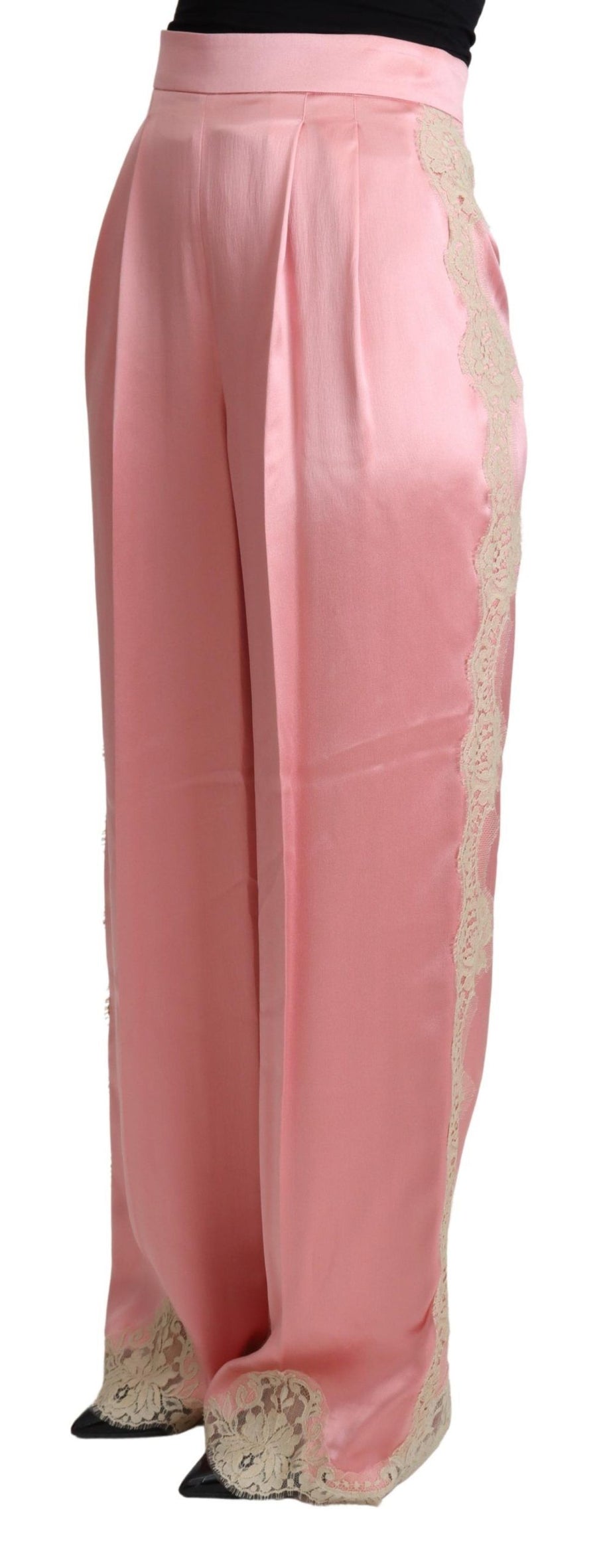 Dolce & Gabbana 80% Silk 15% Cotton 5% Nylon trousers in pink