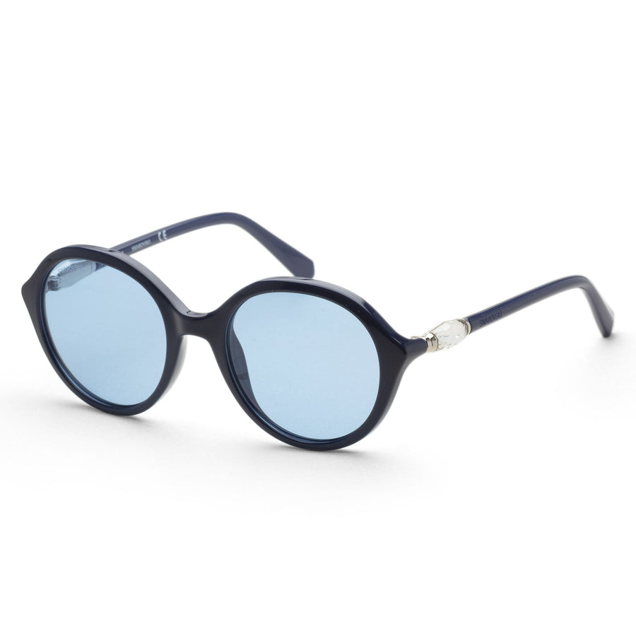 Preloved - Swarovski Womens 51 Mm Shiny Blue Sunglasses Sk0228-90v One Color