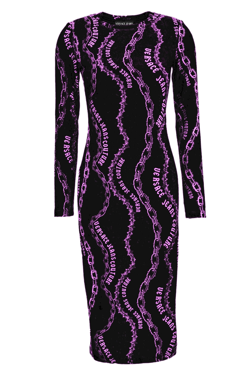 VERSACE JEANS COUTURE Dresses Black Poliestere Elastam