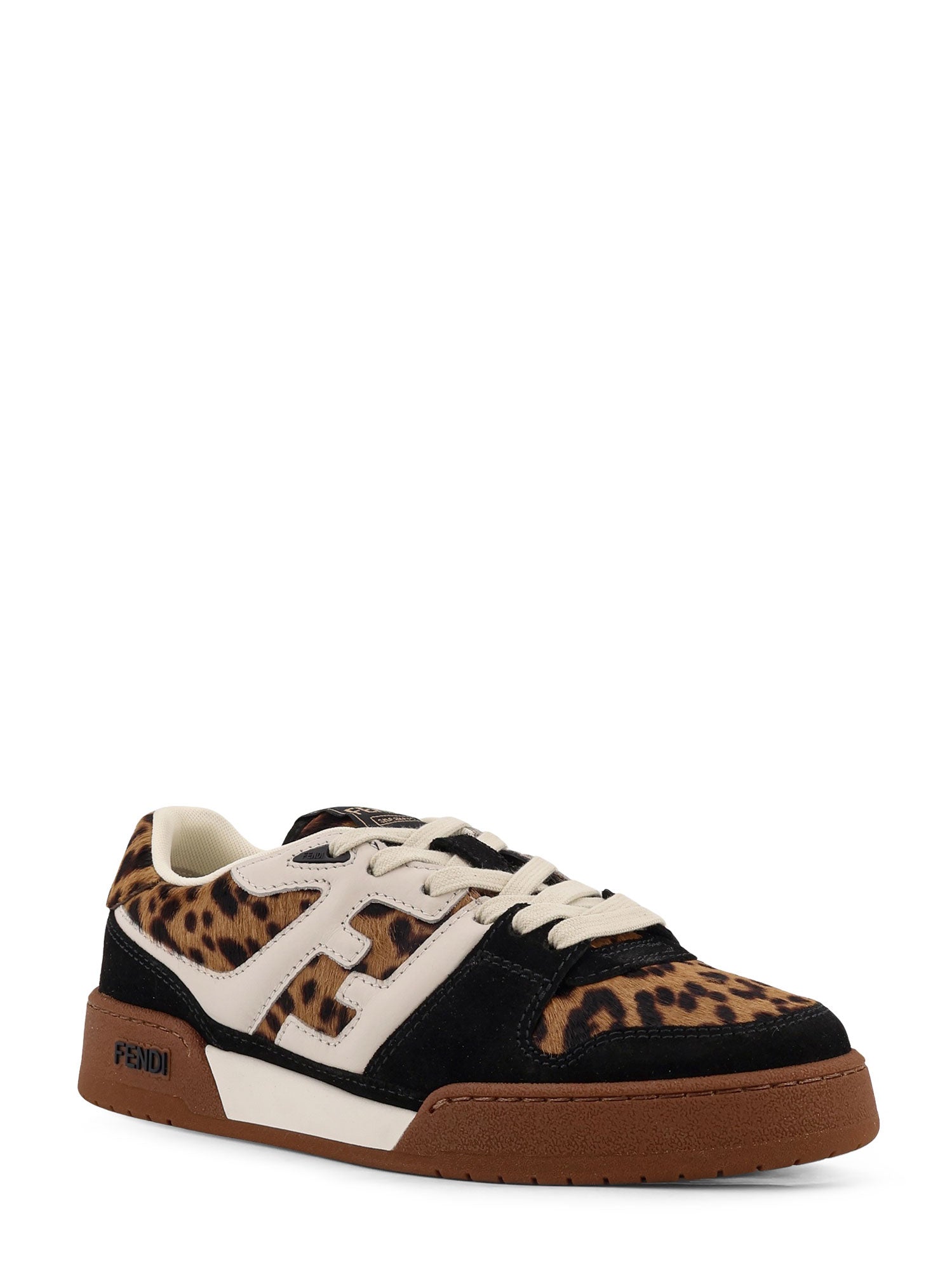 Fendi Sneakers Nat.brown+nero+garza Suede/cavallino