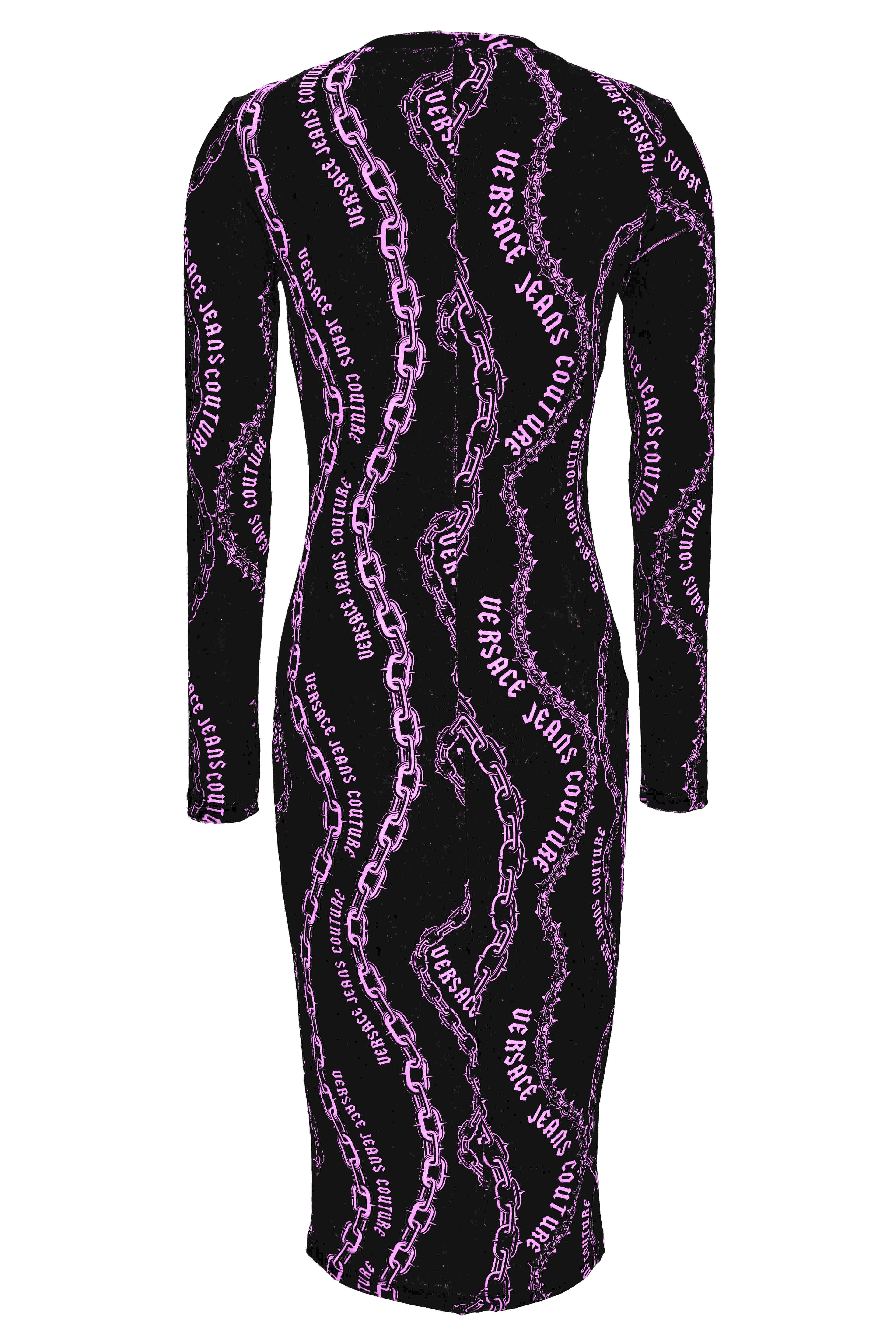 VERSACE JEANS COUTURE Dresses Black Poliestere Elastam