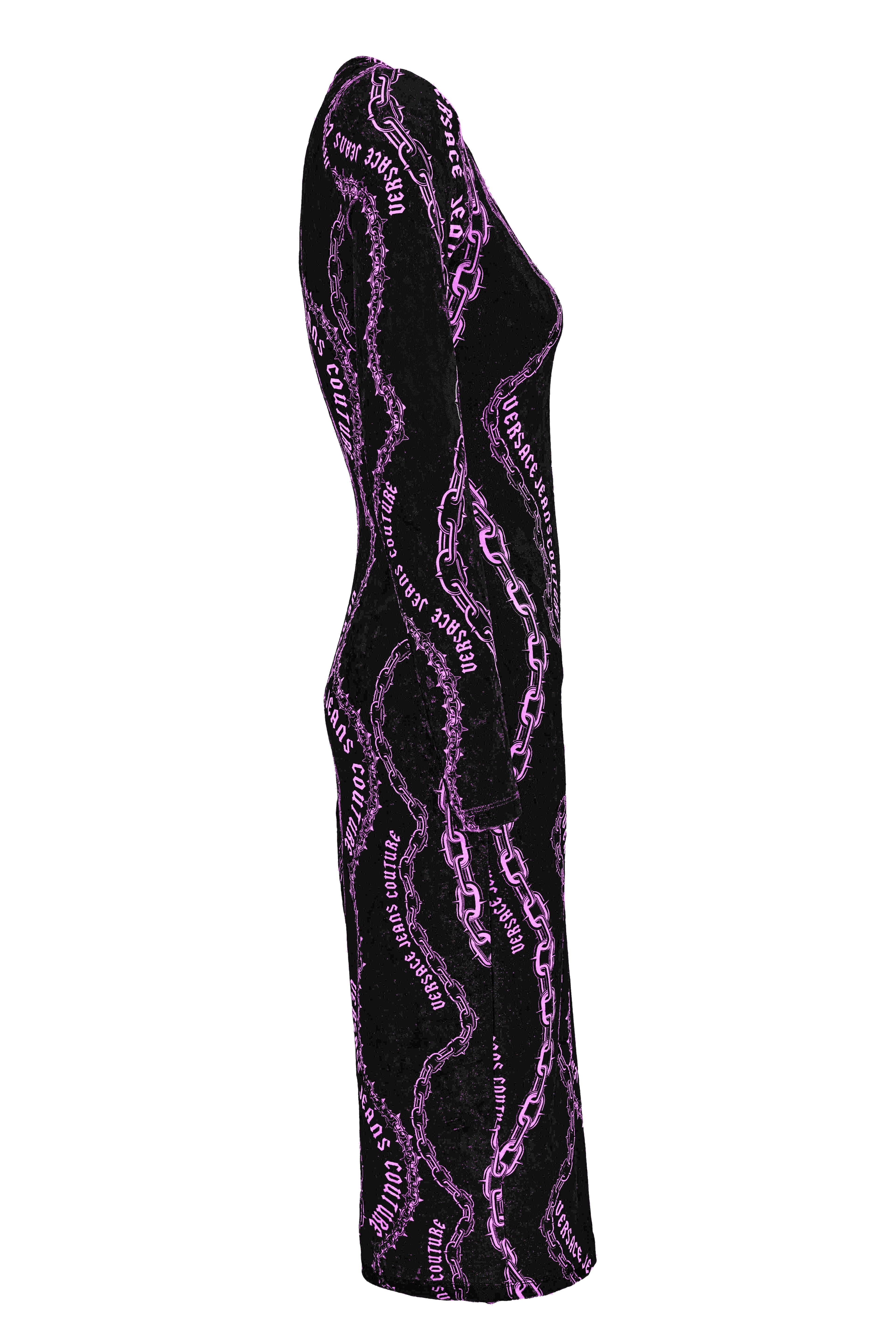 VERSACE JEANS COUTURE Dresses Black Poliestere Elastam