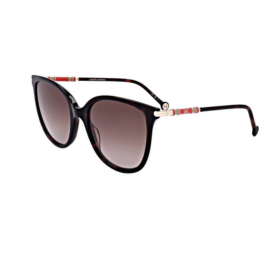 Preloved - Carolina Herrera Womens 55mm Havana Sunglasses Ch0023s-0086-Ha One Color