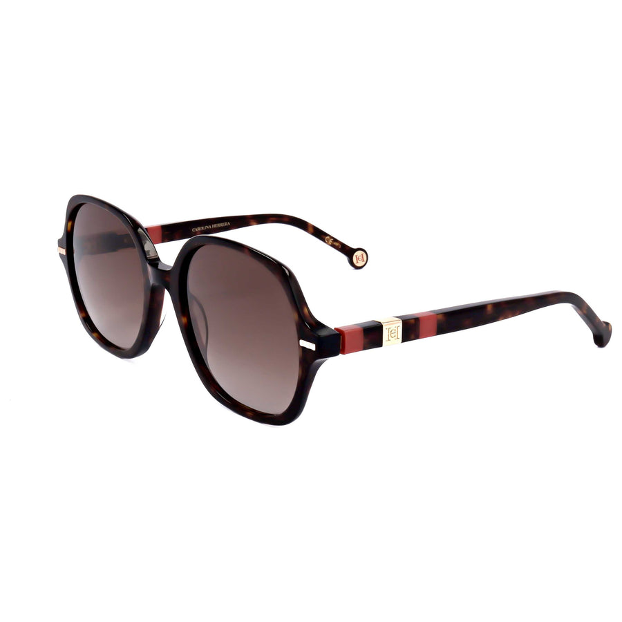 Preloved - Carolina Herrera Womens 55 Mm Havana Red Sunglasses Her0106-S-O63-55 One Color