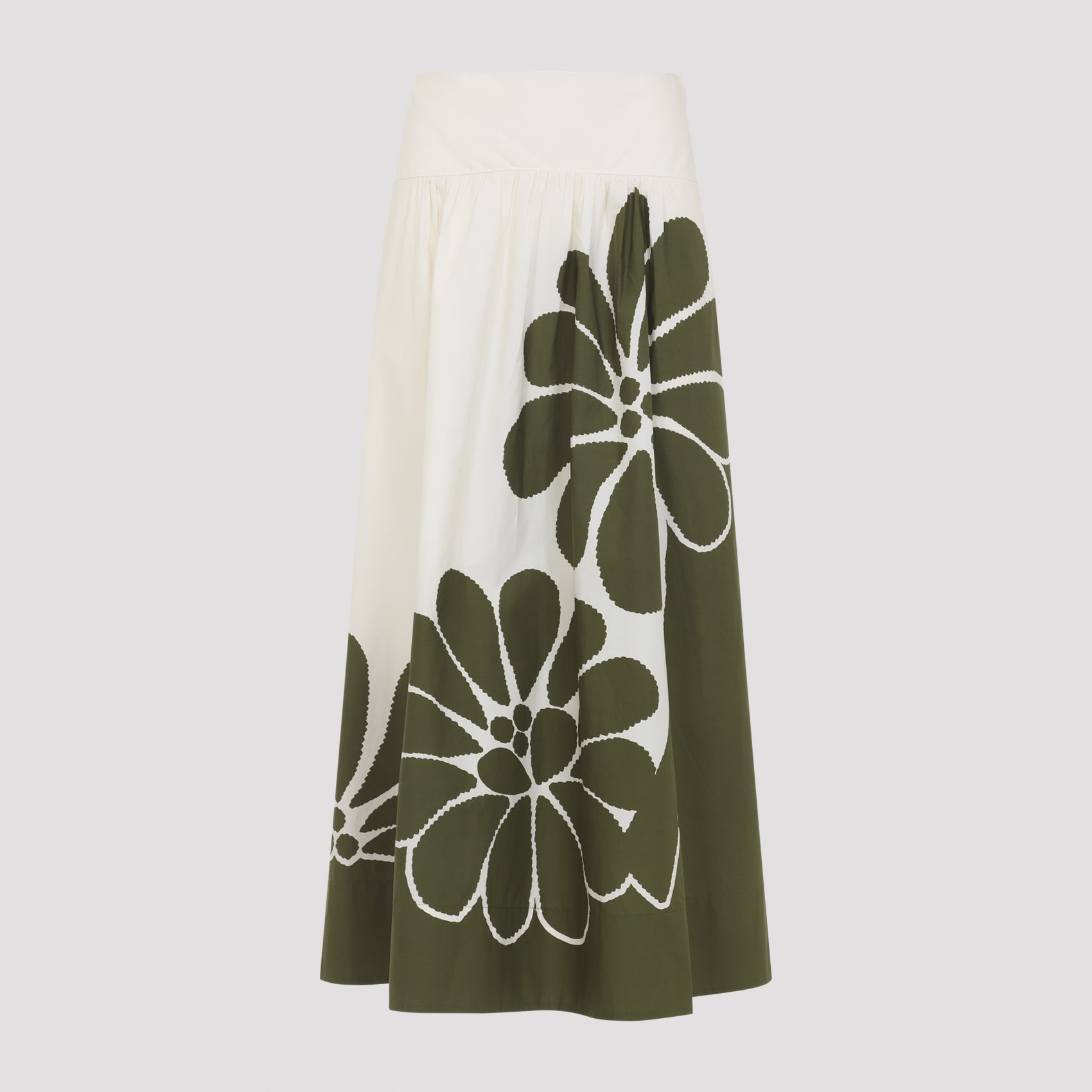 Farm Bio Palermo Green Midi Skirt Cotton