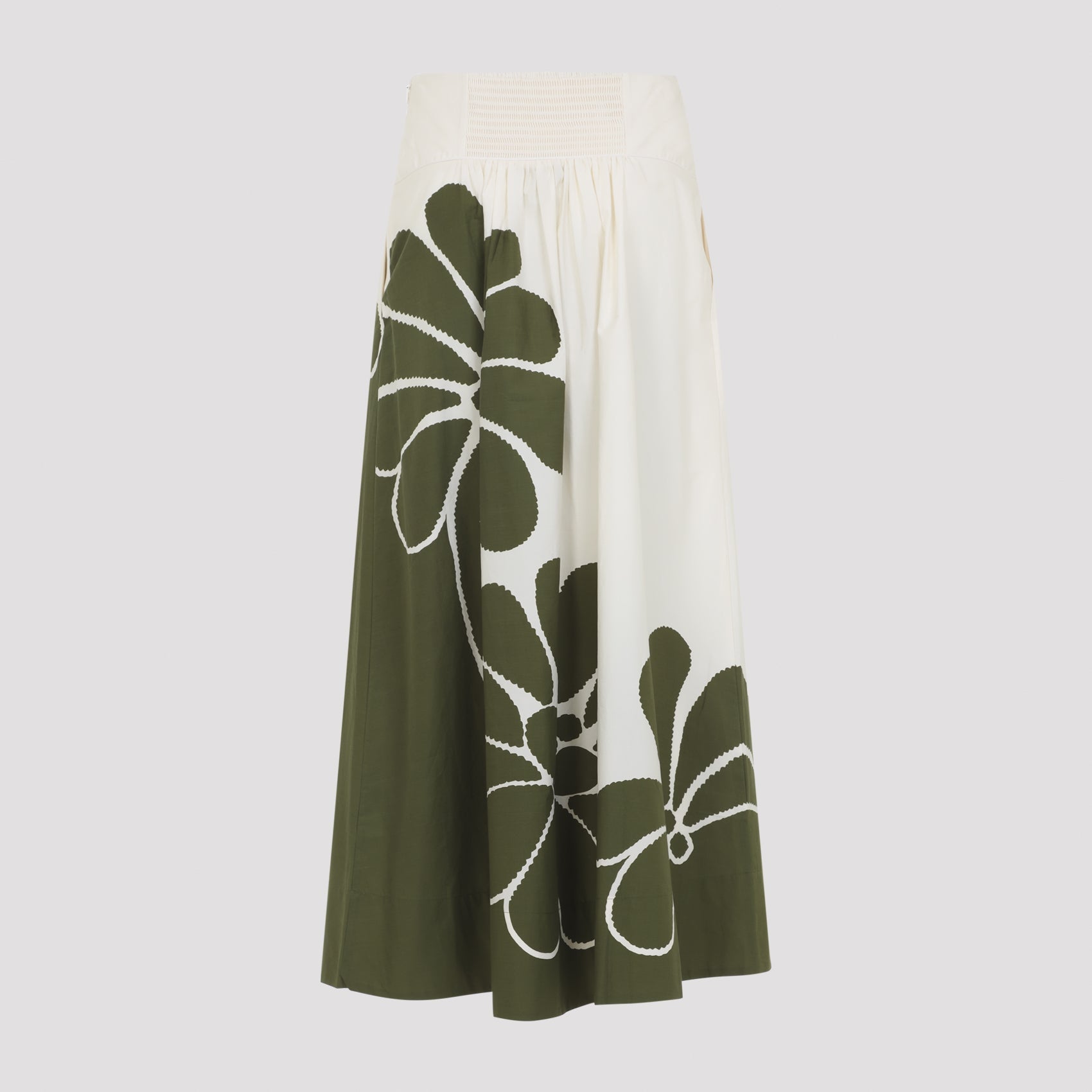 Farm Bio Palermo Green Midi Skirt Cotton