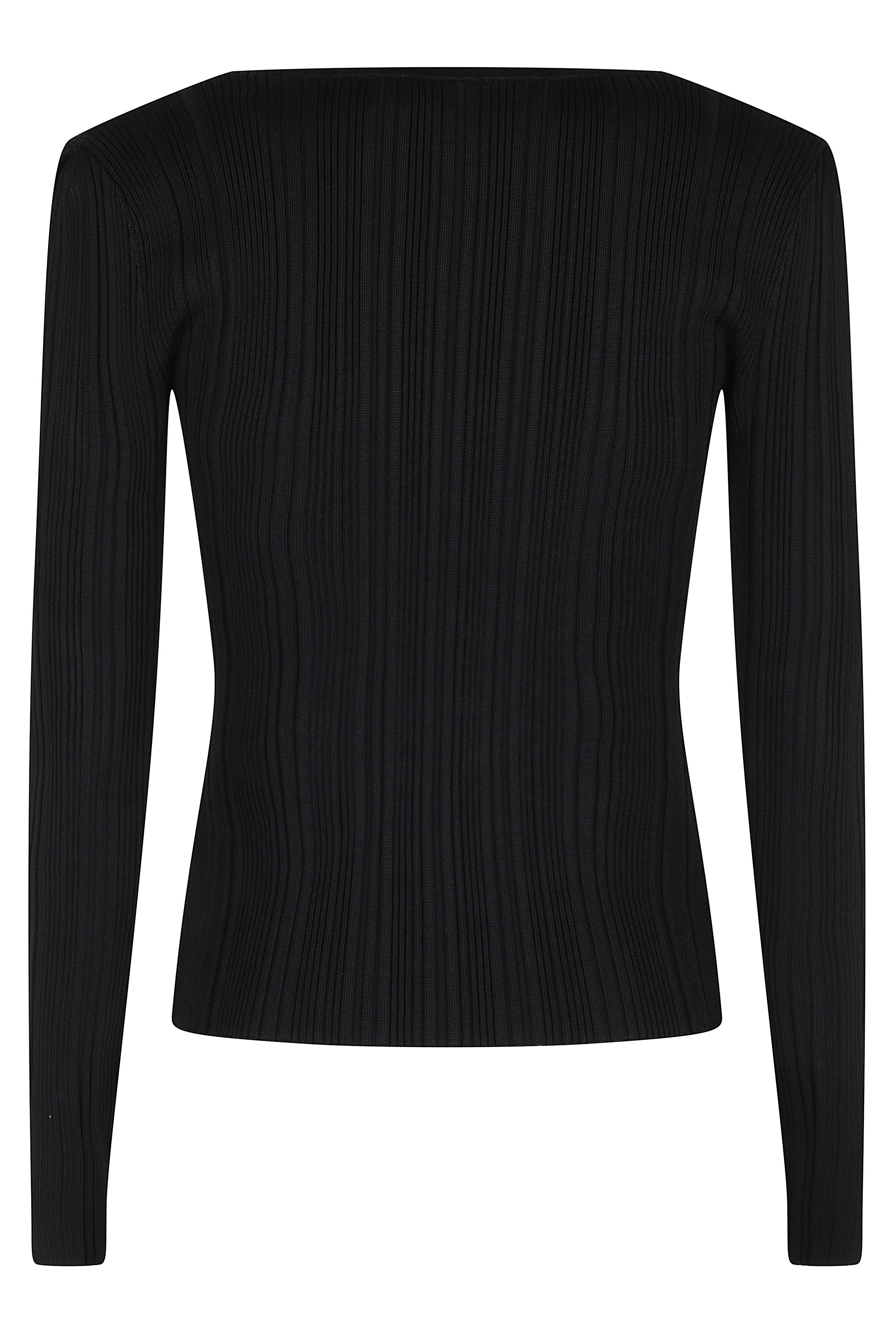 Black Lace Knit Top