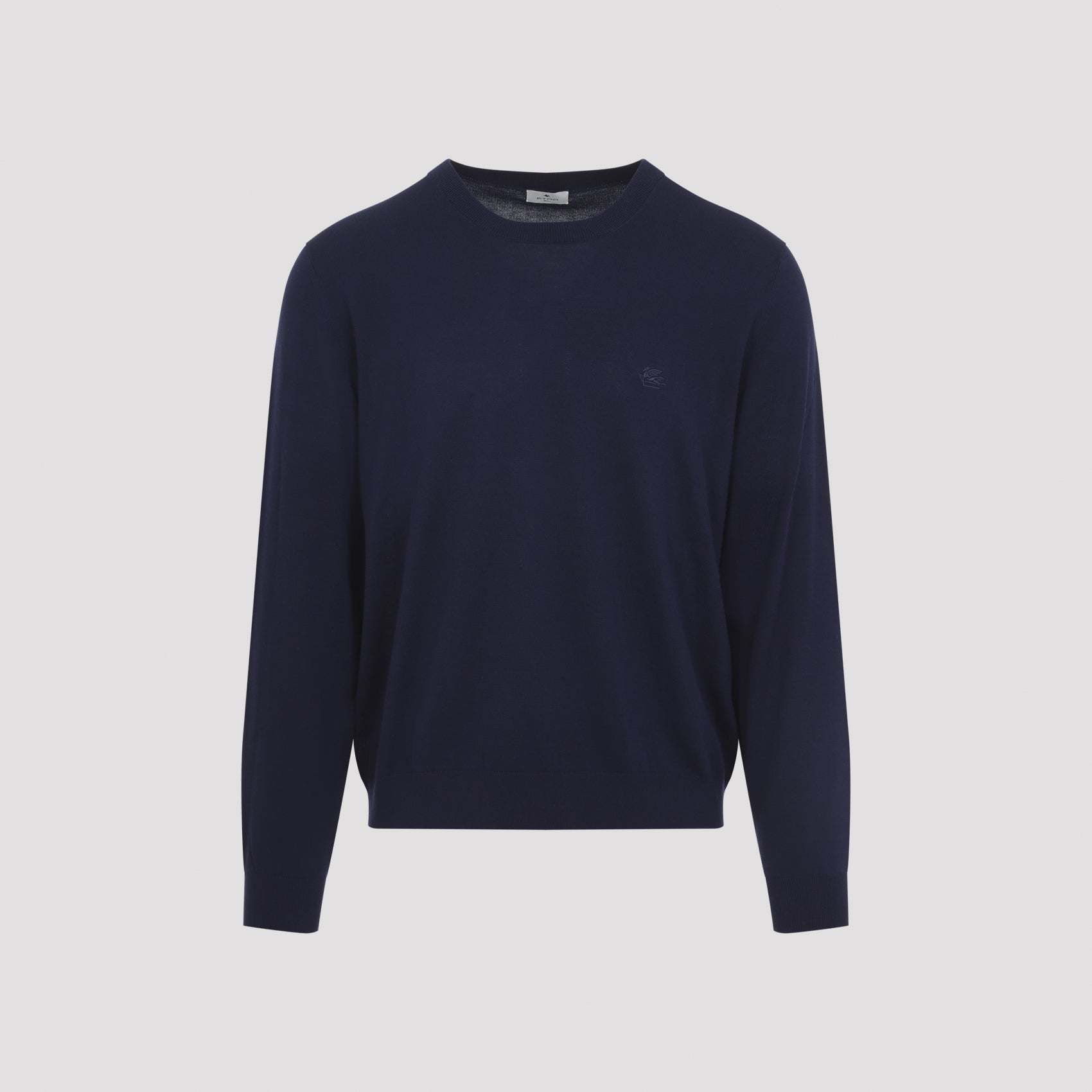 Knitted Sweater Blue Cotton