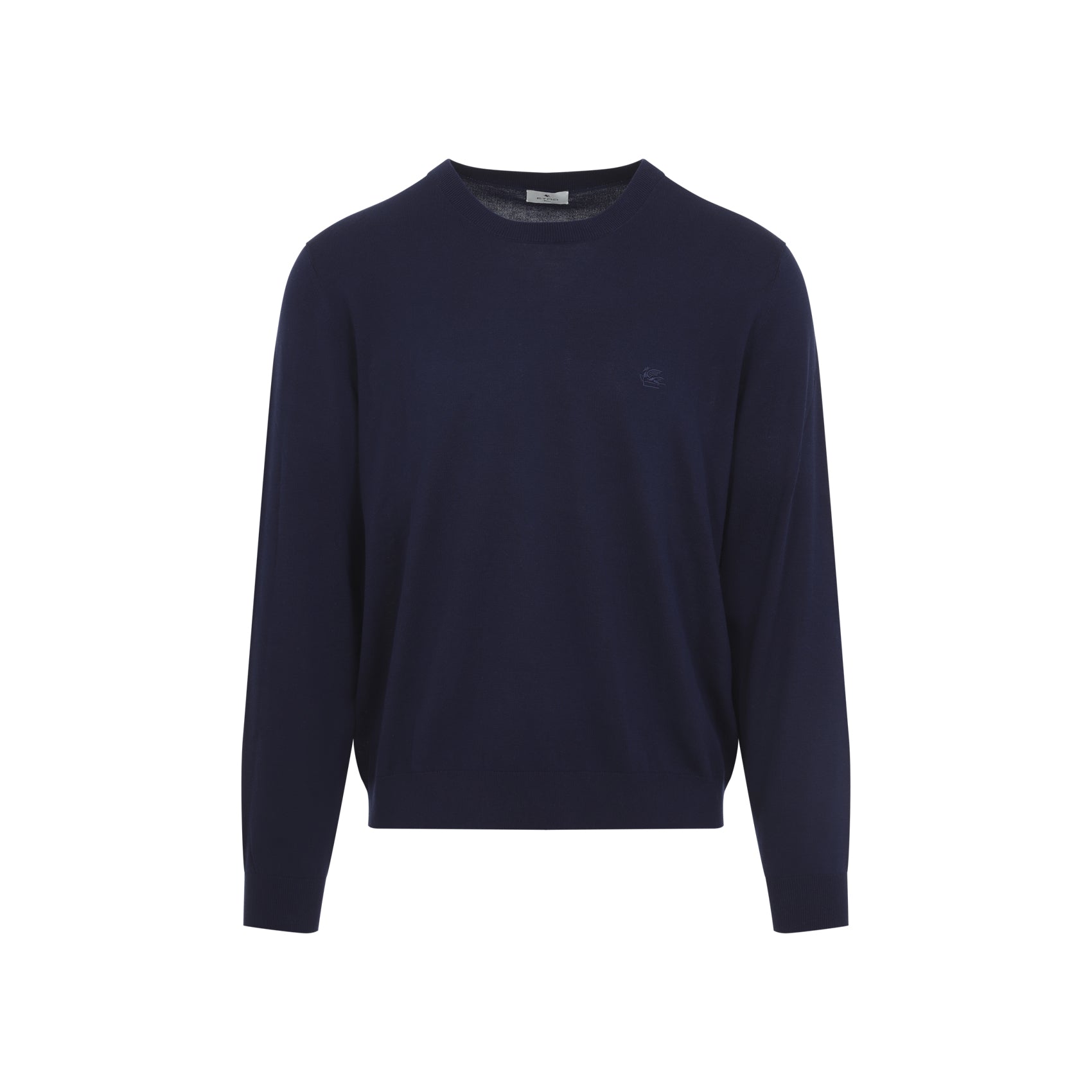 Knitted Sweater Blue Cotton