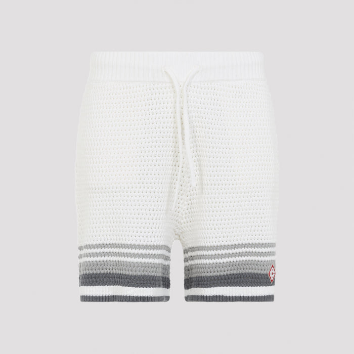 Crochet Bermuda White Cotton Short