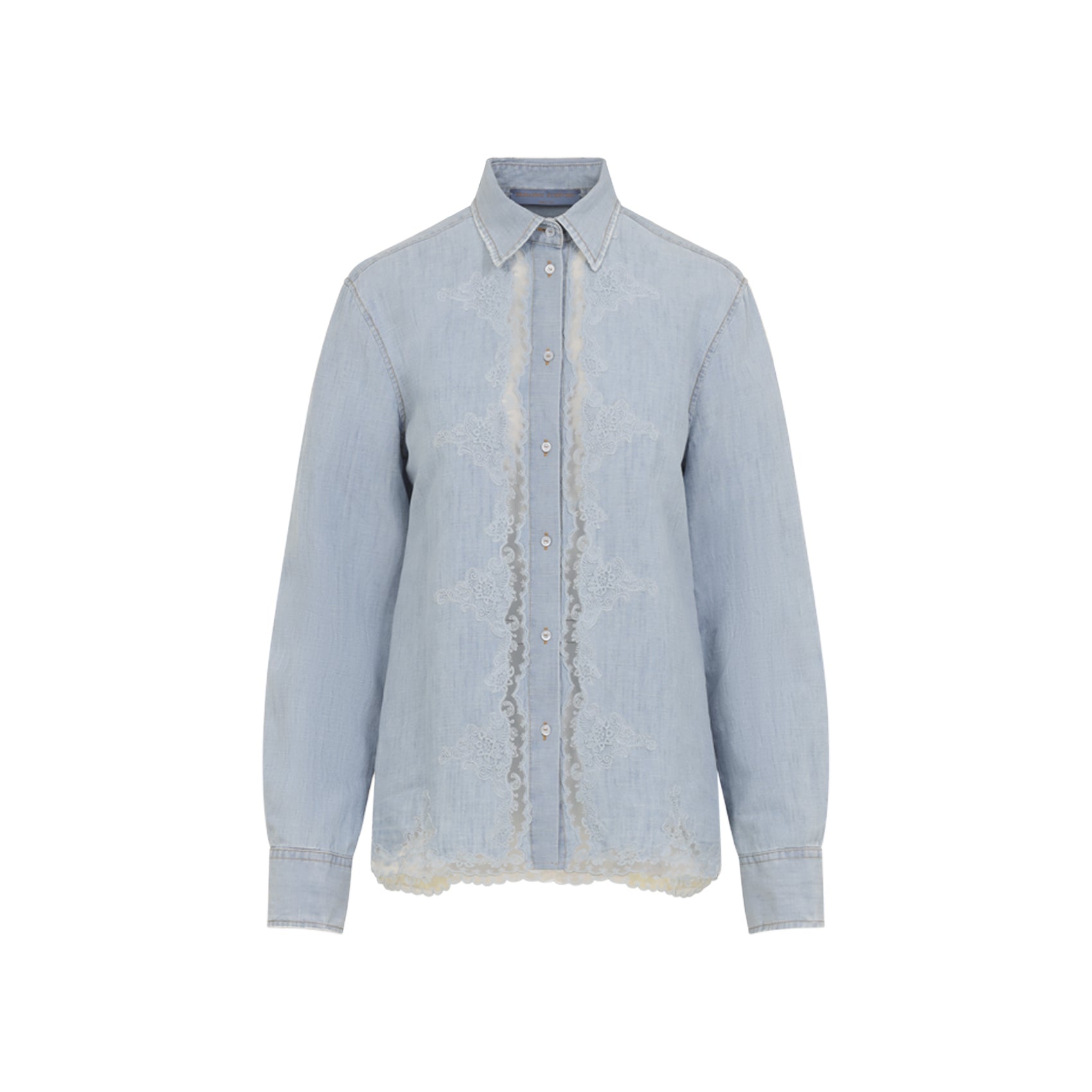 Cotton And Linen Shirt Blue