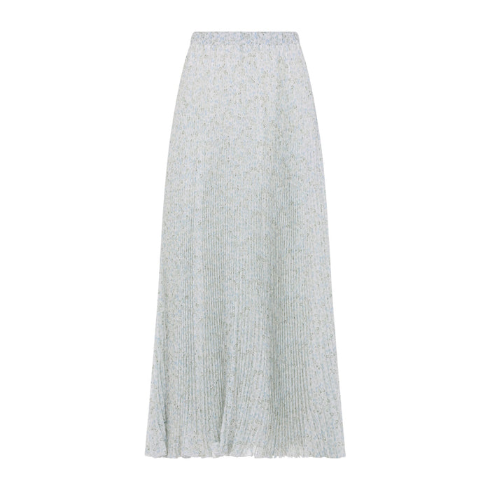 Ermanno Scervino Plisse Printed Midi Skirt