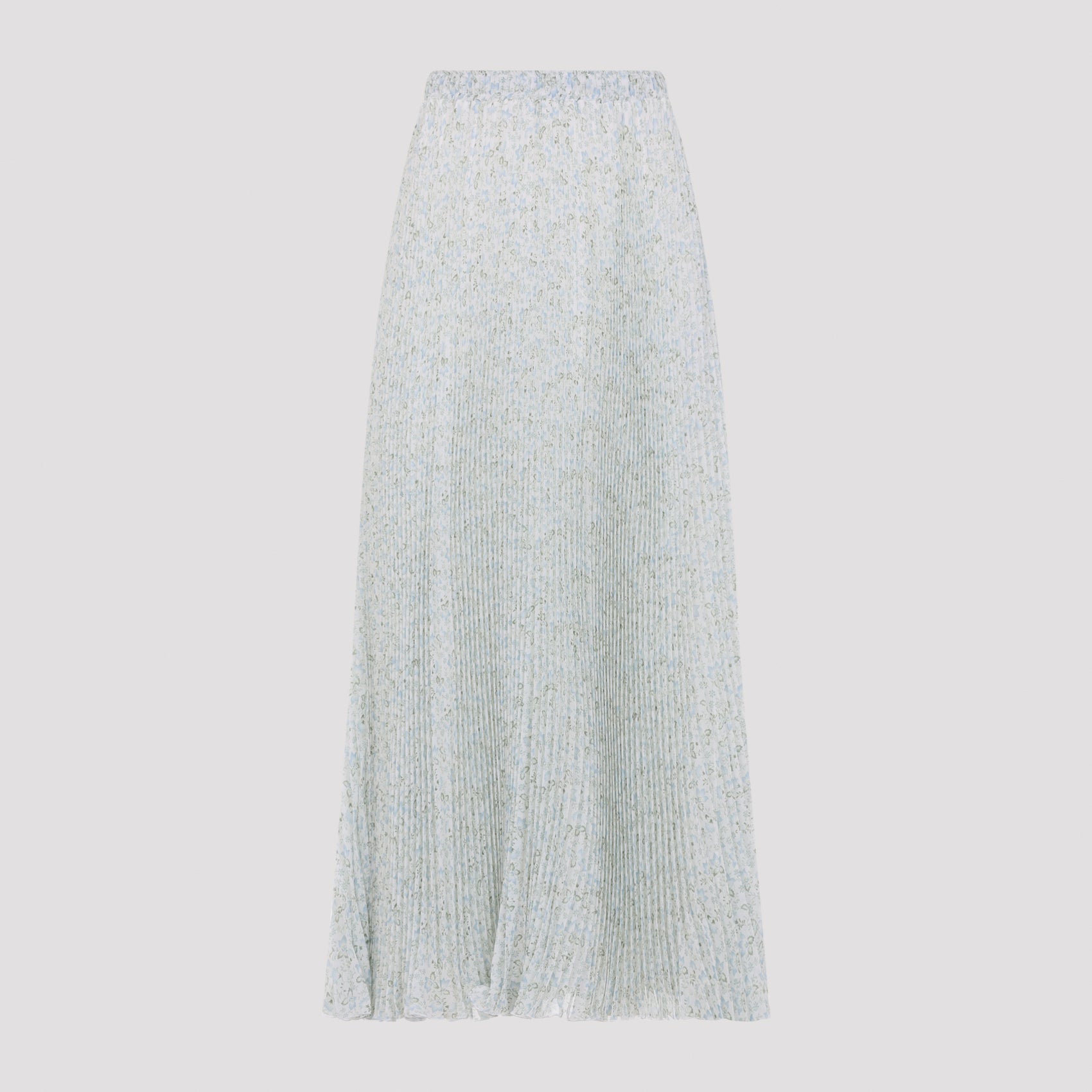 Ermanno Scervino Plisse Printed Midi Skirt