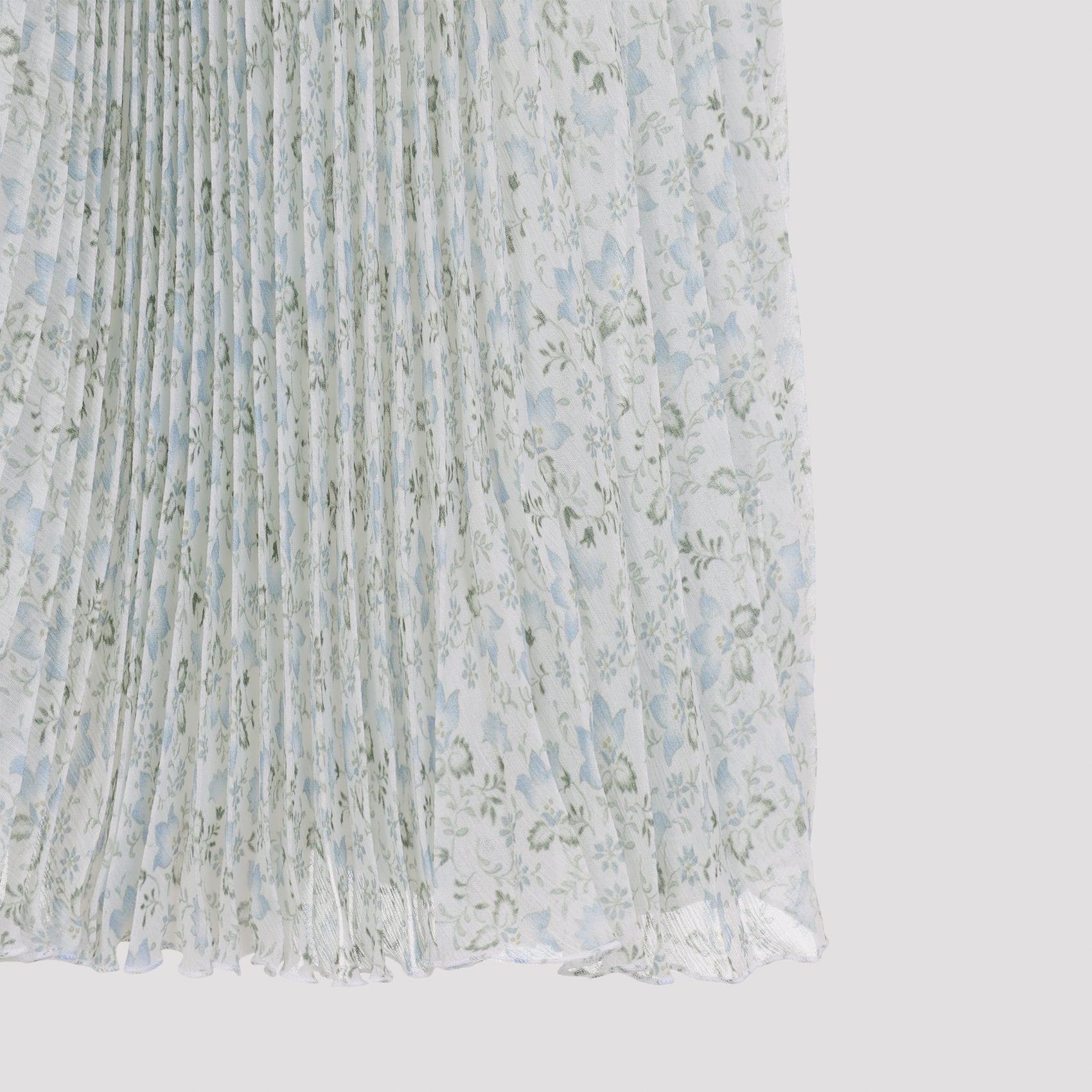 Ermanno Scervino Plisse Printed Midi Skirt